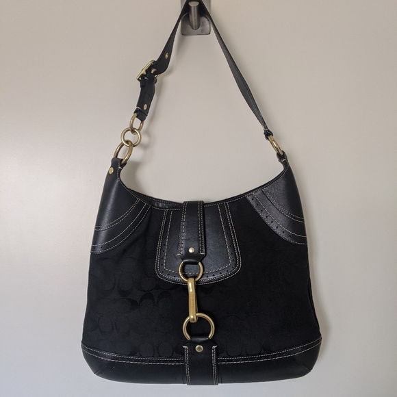 Coach Black Logo Shoulder Bag - Picture 2 of 8